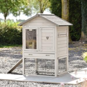 Clapier pour lapin Prestige Small Light-grey · 88x72x122cm