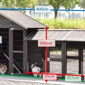 Tailles différentes du clapier pour lapin Holiday Medium
