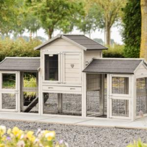 Clapier pour lapin Prestige Small Light-grey Double