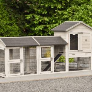 Poulailler Prestige Small Light-grey est étendue avec 2 enclos