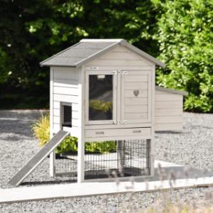 Le clapier Prestige Small est approprié pour 3 petits poules