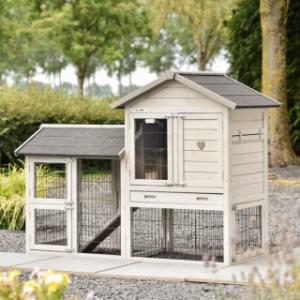 Clapier pour lapin Prestige Small Light-grey avec enclos
