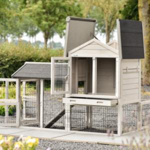 Le clapier pour lapin Prestige Small a plusieurs ouvertures