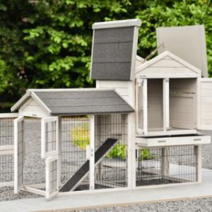 Le clapier pour lapin Prestige Small a un toit articulé
