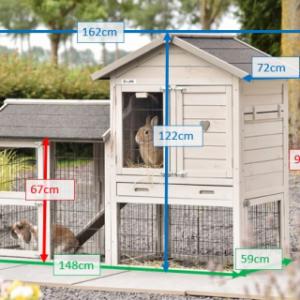 Tailles différentes du clapier pour lapin Prestige Small