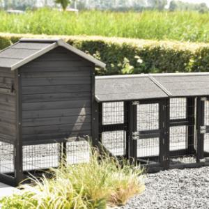 Un vu dans l'arrière du clapier pour lapin Prestige Small