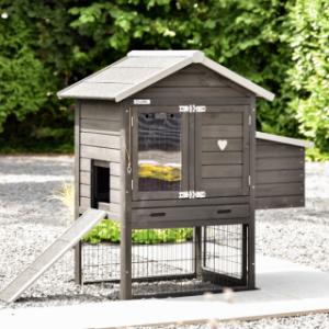 Le clapier Prestige Small est approprié pour 3 petits poules