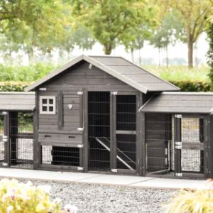 Clapier pour lapin Holiday Small Black Double 299x73x128cm