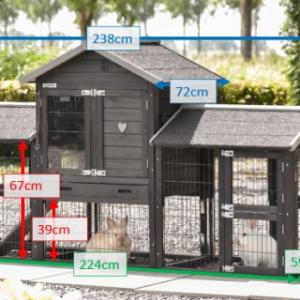 Tailles différentes du clapier pour lapin Prestige Small