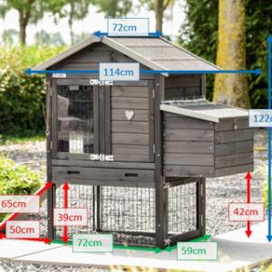 Tailles différentes du poulailler Prestige Small