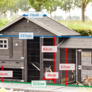 Tailles différentes du clapier pour lapin Holiday Small