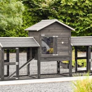 Clapier Prestige Medium avec double enclos Black anti-rongeage