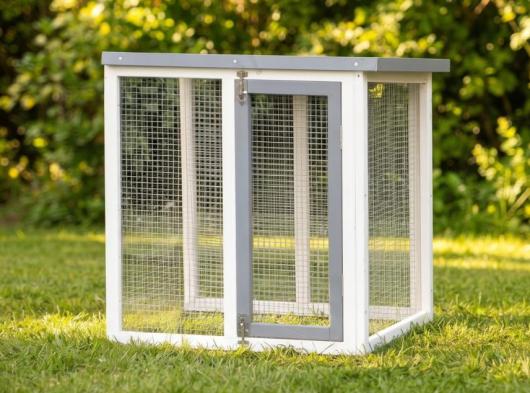 Enclos pour lapins Advance blanc/gris 66x56x67cm