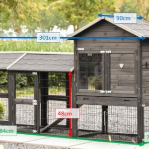 Tailles différentes du clapier pour lapin Prestige Medium