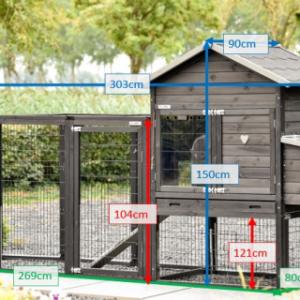 Tailles différentes du poulailler Prestige Medium Black