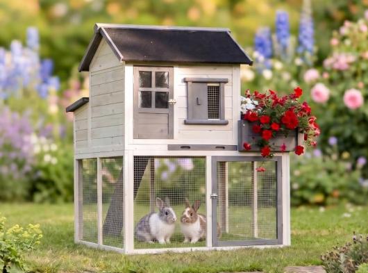 Clapier pour lapin Sunshine 116x112x134cm