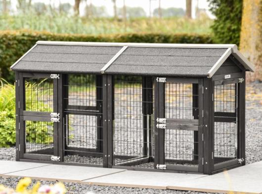 Enclos pour chat Space Small Black 164x72x88cm
