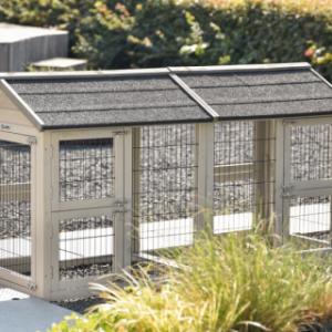 Vue de l’arrière de l’enclos pour chat Space Small Light-grey