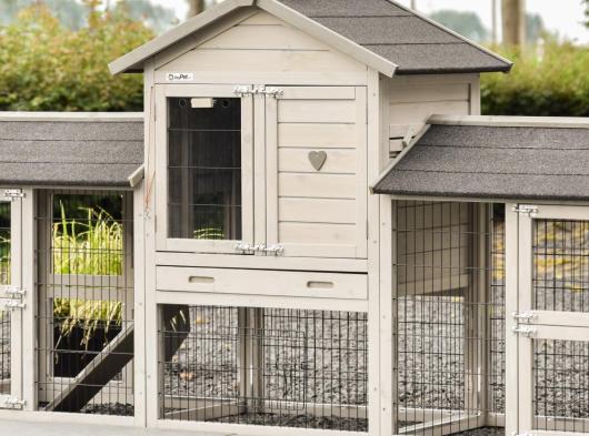 Ensemble d'isolation en plexiglass · pour clapier pour lapin Prestige Small Double