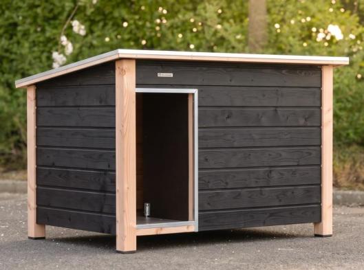 Niche pour chien Loebas · noir/Douglas · 185x125x122cm