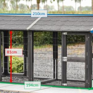 Tailles différentes de l'enclos Space Medium Black