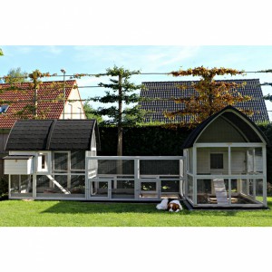 Grand clapier pour lapin Kathedraal Kathedraal Luxe - XXL