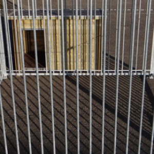 Chenil FLINQ avec toit et niche pour chien imprégné Ferro