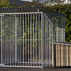 Chenil FLINQ avec toit et niche pour chien 2x2m