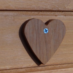 Le poulailler Holiday Small est équipée avec un coeur en bois