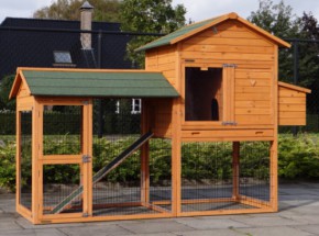 Poulailler Prestige Large avec enclos et pondoir