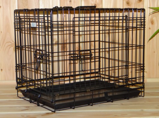 Xxl Grande Cage de chien robuste à mâcher Proof Square Tube Métal Chenil  Cage à roues