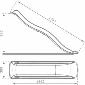 Dimensions toboggan Tweeb