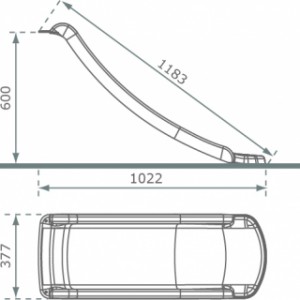 Dimensions toboggan Toba