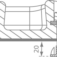 Tailles différentes des pierres à grimper