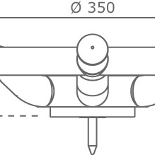 Les dimensions du volant bleu