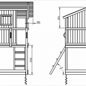 Tailles différentes de la tour de jeu Beach hut bas