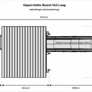 Dimensions de la tour de jeu Beach Hut