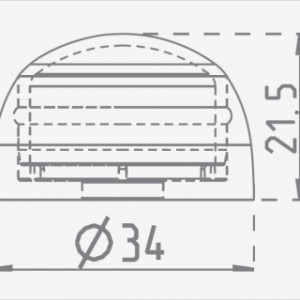 Dimensions du cache-écroue • convient pour les boulons avec un diamètre de 8-10 mm